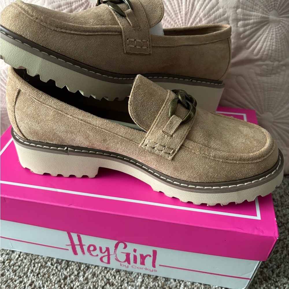 Tan Suede Loafers